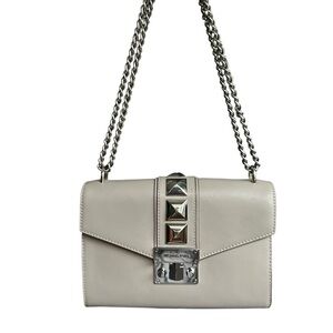 Michael Kors Gray Crossbody Bag with Silver Chain